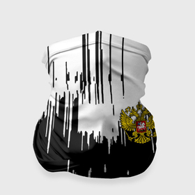 Бандана-труба 3D с принтом Россия герб штриховка в Курске, 100% полиэстер, ткань с особыми свойствами — Activecool | плотность 150‒180 г/м2; хорошо тянется, но сохраняет форму | 