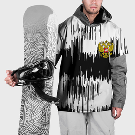 Накидка на куртку 3D с принтом Россия герб штриховка в Тюмени, 100% полиэстер |  | Тематика изображения на принте: 