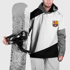Накидка на куртку 3D с принтом Barcelona краски чёрные спорт в Курске, 100% полиэстер |  | 