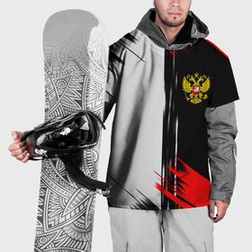 Накидка на куртку 3D с принтом Россия герб краски текстура в Тюмени, 100% полиэстер |  | Тематика изображения на принте: 