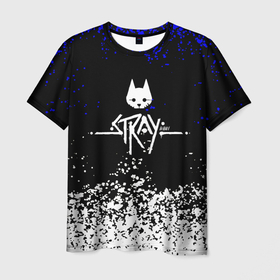 Мужская футболка 3D с принтом Stray cat game краски в Санкт-Петербурге, 100% полиэфир | прямой крой, круглый вырез горловины, длина до линии бедер | Тематика изображения на принте: 