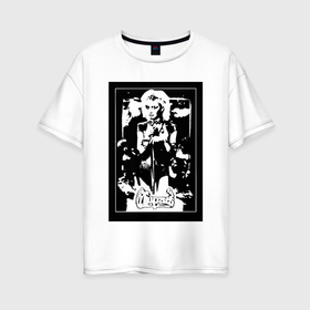 Женская футболка хлопок Oversize с принтом Группа Мираж винтажный плакат в Курске, 100% хлопок | свободный крой, круглый ворот, спущенный рукав, длина до линии бедер
 | 