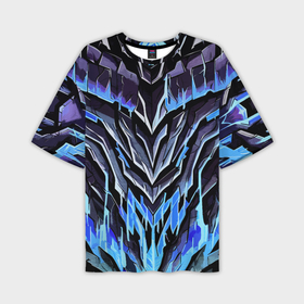 Мужская футболка oversize 3D с принтом Камень и синяя энергия в Кировске,  |  | Тематика изображения на принте: 