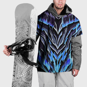 Накидка на куртку 3D с принтом Камень и синяя энергия в Кировске, 100% полиэстер |  | Тематика изображения на принте: 
