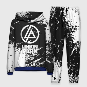 Мужской костюм с толстовкой 3D с принтом Linkin park logo краски текстура в Курске,  |  | Тематика изображения на принте: 