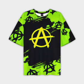 Мужская футболка oversize 3D с принтом Кислотный логотип анархия в Курске,  |  | 