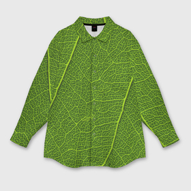 Мужская рубашка oversize 3D с принтом Зеленый лист текстура в Екатеринбурге,  |  | Тематика изображения на принте: 