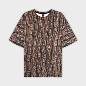 Мужская футболка oversize 3D с принтом Кора дерева равномерная ,  |  | 
