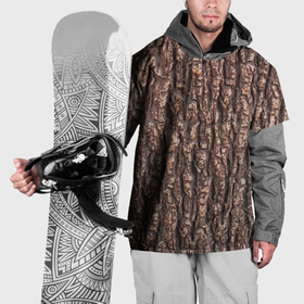 Накидка на куртку 3D с принтом Кора дерева равномерная , 100% полиэстер |  | 