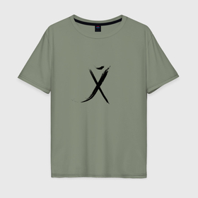 Мужская футболка хлопок Oversize с принтом Русский иероглиф в Рязани, 100% хлопок | свободный крой, круглый ворот, “спинка” длиннее передней части | 