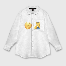 Мужская рубашка oversize 3D с принтом Мьюнинг эмодзи в Петрозаводске,  |  | Тематика изображения на принте: 