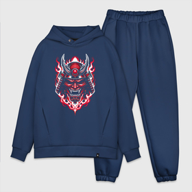 Мужской костюм oversize хлопок с принтом Samurai mask demon в Новосибирске,  |  | 