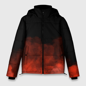 Мужская зимняя куртка 3D с принтом Красный туман на чёрном в Петрозаводске, верх — 100% полиэстер; подкладка — 100% полиэстер; утеплитель — 100% полиэстер | длина ниже бедра, свободный силуэт Оверсайз. Есть воротник-стойка, отстегивающийся капюшон и ветрозащитная планка. 

Боковые карманы с листочкой на кнопках и внутренний карман на молнии. | 