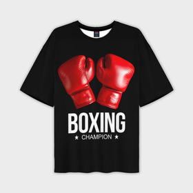Мужская футболка oversize 3D с принтом Boxing Champion в Курске,  |  | 