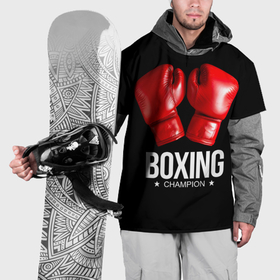Накидка на куртку 3D с принтом Boxing Champion в Курске, 100% полиэстер |  | 