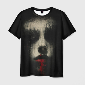 Мужская футболка 3D с принтом Женский портрет во тьме в Екатеринбурге, 100% полиэфир | прямой крой, круглый вырез горловины, длина до линии бедер | 