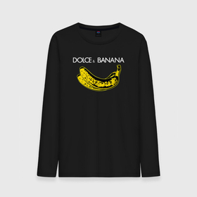 Мужской лонгслив хлопок с принтом Dolce Banana в Тюмени, 100% хлопок |  | Тематика изображения на принте: 