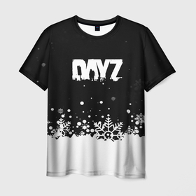 Мужская футболка 3D с принтом Dayz снежинки в Белгороде, 100% полиэфир | прямой крой, круглый вырез горловины, длина до линии бедер | Тематика изображения на принте: 