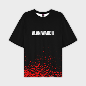 Мужская футболка oversize 3D с принтом Alan wake писатель гейм краски в Кировске,  |  | 