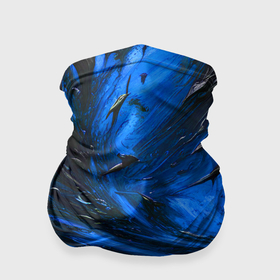 Бандана-труба 3D с принтом Чёрная и синяя субстанция в Кировске, 100% полиэстер, ткань с особыми свойствами — Activecool | плотность 150‒180 г/м2; хорошо тянется, но сохраняет форму | 