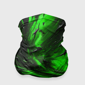 Бандана-труба 3D с принтом Чёрная и зелёная субстанция в Кировске, 100% полиэстер, ткань с особыми свойствами — Activecool | плотность 150‒180 г/м2; хорошо тянется, но сохраняет форму | 