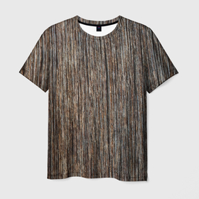 Мужская футболка 3D с принтом Текстура ствола дерева в Новосибирске, 100% полиэфир | прямой крой, круглый вырез горловины, длина до линии бедер | 