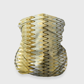 Бандана-труба 3D с принтом Золотистый волнистый в Новосибирске, 100% полиэстер, ткань с особыми свойствами — Activecool | плотность 150‒180 г/м2; хорошо тянется, но сохраняет форму | 