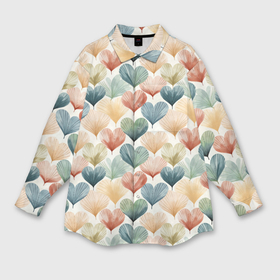 Мужская рубашка oversize 3D с принтом Разноцветные нарисованные сердечки в Санкт-Петербурге,  |  | Тематика изображения на принте: 