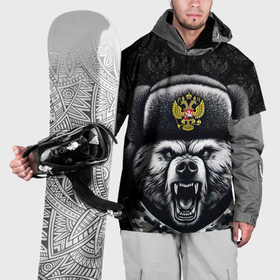 Накидка на куртку 3D с принтом Русский    медведь в Белгороде, 100% полиэстер |  | 
