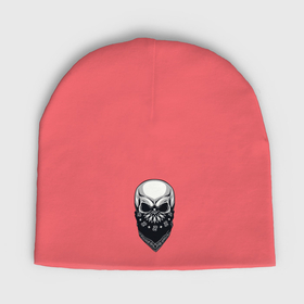 Мужская шапка демисезонная с принтом Gangster skull в Курске,  |  | Тематика изображения на принте: 