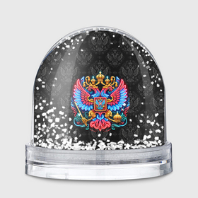 Игрушка Снежный шар с принтом Разноцветный герб России в Екатеринбурге, Пластик | Изображение внутри шара печатается на глянцевой фотобумаге с двух сторон | 