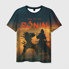 Мужская футболка 3D с принтом Самураи rise of the ronin в Петрозаводске, 100% полиэфир | прямой крой, круглый вырез горловины, длина до линии бедер | 