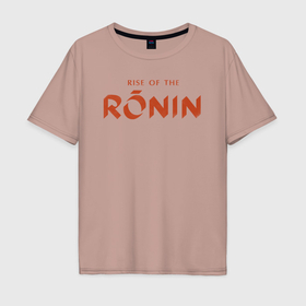 Мужская футболка хлопок Oversize с принтом Rise of the ronin logo в Кировске, 100% хлопок | свободный крой, круглый ворот, “спинка” длиннее передней части | Тематика изображения на принте: 