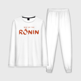 Мужская пижама с лонгсливом хлопок с принтом Rise of the ronin logo в Кировске,  |  | Тематика изображения на принте: 