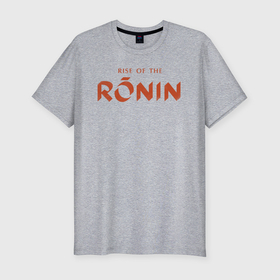 Мужская футболка хлопок Slim с принтом Rise of the ronin logo в Кировске, 92% хлопок, 8% лайкра | приталенный силуэт, круглый вырез ворота, длина до линии бедра, короткий рукав | Тематика изображения на принте: 