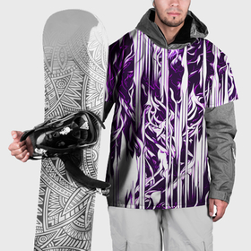 Накидка на куртку 3D с принтом Розовые и белые абстрактные узоры в Белгороде, 100% полиэстер |  | 
