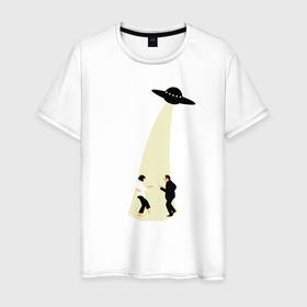 Мужская футболка хлопок с принтом Криминальное чтиво танец НЛО , 100% хлопок | прямой крой, круглый вырез горловины, длина до линии бедер, слегка спущенное плечо. | 