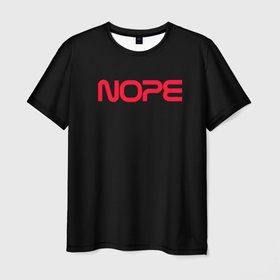 Мужская футболка 3D с принтом Nope   NASA в Курске, 100% полиэфир | прямой крой, круглый вырез горловины, длина до линии бедер | Тематика изображения на принте: 