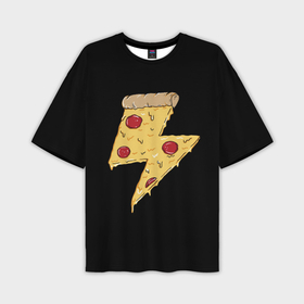 Мужская футболка oversize 3D с принтом Pizza   power в Екатеринбурге,  |  | 
