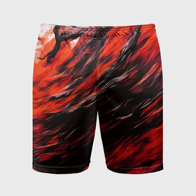 Мужские шорты спортивные с принтом Чёрная и красная буря в Тюмени,  |  | 