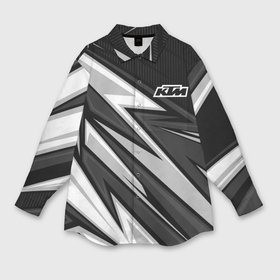 Мужская рубашка oversize 3D с принтом KTM   серая униформа в Кировске,  |  | 