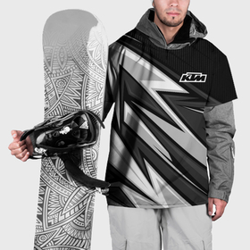 Накидка на куртку 3D с принтом KTM   серая униформа , 100% полиэстер |  | Тематика изображения на принте: 