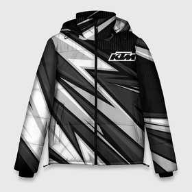 Мужская зимняя куртка 3D с принтом KTM   серая униформа в Екатеринбурге, верх — 100% полиэстер; подкладка — 100% полиэстер; утеплитель — 100% полиэстер | длина ниже бедра, свободный силуэт Оверсайз. Есть воротник-стойка, отстегивающийся капюшон и ветрозащитная планка. 

Боковые карманы с листочкой на кнопках и внутренний карман на молнии. | Тематика изображения на принте: 