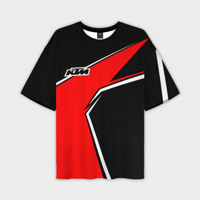 Мужская футболка oversize 3D с принтом KTM   red uniform в Кировске,  |  | Тематика изображения на принте: 
