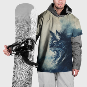 Накидка на куртку 3D с принтом Кот из морской пучины в Екатеринбурге, 100% полиэстер |  | Тематика изображения на принте: 