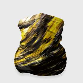 Бандана-труба 3D с принтом Чёрная и жёлтая буря , 100% полиэстер, ткань с особыми свойствами — Activecool | плотность 150‒180 г/м2; хорошо тянется, но сохраняет форму | 