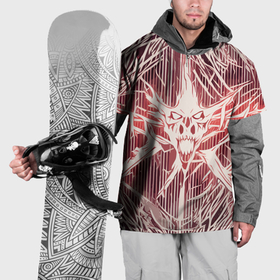 Накидка на куртку 3D с принтом Красное энергетическое существо в Тюмени, 100% полиэстер |  | Тематика изображения на принте: 
