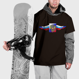 Накидка на куртку 3D с принтом Герб России с ленточками в Белгороде, 100% полиэстер |  | 