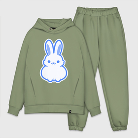 Мужской костюм oversize хлопок с принтом White bunny в Новосибирске,  |  | 