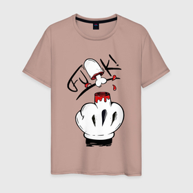 Мужская футболка хлопок с принтом Fuck finger в Тюмени, 100% хлопок | прямой крой, круглый вырез горловины, длина до линии бедер, слегка спущенное плечо. | Тематика изображения на принте: 